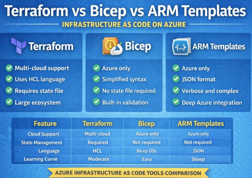 Terraform vs Bicep vs ARM Templates